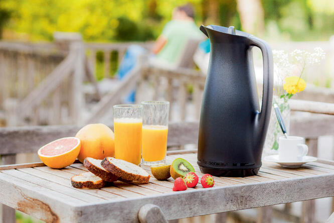 Tupperware ThermoTup Pitcher 1L Thermoskanne die Kaffee oder Tee lange warm hält